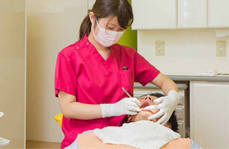 プロフェッショナルな歯科衛生士が在籍